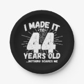 44歳皮肉ミームおもしろい44誕生日 ペーパープレート (正面)
