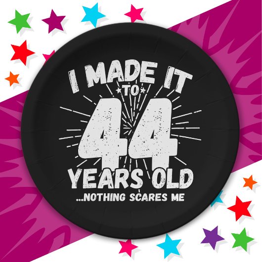 44歳皮肉ミームおもしろい44誕生日 ペーパープレート