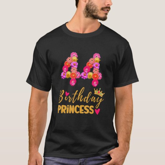 44歳誕生日プリンセスフラワーザMy 44B Tシャツ (正面)