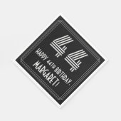 44番目の誕生日:インスパイアアールデコ検索"44" +名前 スタンダードランチョンナプキン (角)