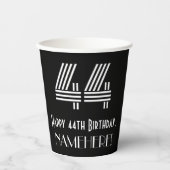 44番目の誕生日—インスパイアアールデコ検索「44」 +名前 紙コップ (正面)