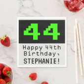 44番目の誕生日- Nerdy / オタク系のスタイル"44" & Name スタンダードランチョンナプキン (インサイチュ)