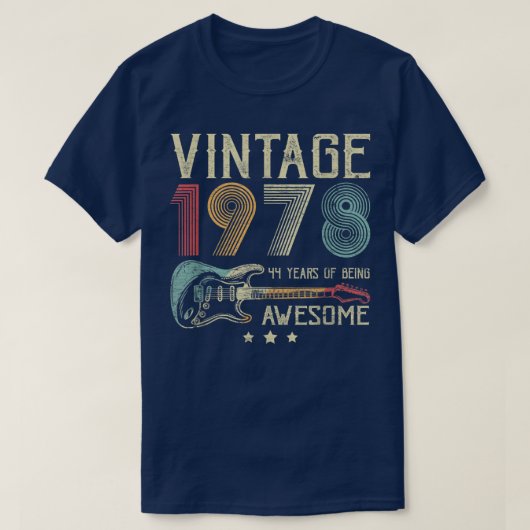 44誕生日ウーメンズヴィンテージ素晴らし1978 Gui Tシャツ (デザイン正面)
