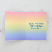 44誕生日カラフル:レインボー# 44、名前をカスタムする カード (内部)