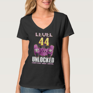 44誕生日ゲーマーボーイズ女の子44歳レベル4 Tシャツ