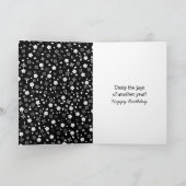 44誕生日ジッパーon花 カード (内部)