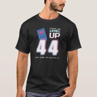 44誕生日ボーイガールレベル44ロック解除されたビデオゲーム Tシャツ