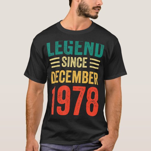 44誕生日伝説1978年12月44年 Tシャツ (正面)