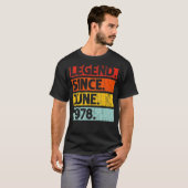 44誕生日伝説1978年6月44歳 Tシャツ (正面フル)