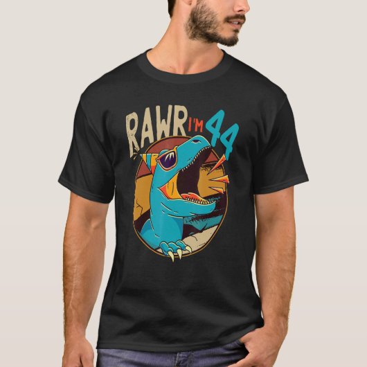 44誕生日恐竜44歳誕生 Tシャツ (正面)