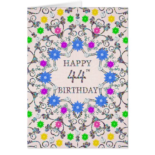 44誕生日抽象芸術花 (正面)