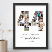44誕生日番号44カスタムフォトコラージュ ポスター