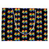 44誕生日:おもしろいレインボーイベント第44パターン ラージペーパーバッグ (裏面)