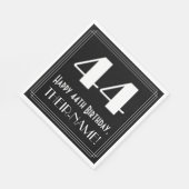 44誕生日~アールデコ見るインスパイア"44",名前 スタンダードランチョンナプキン (角)