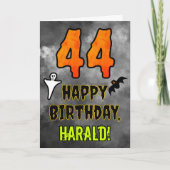 44誕生日:エリーハロウィーンテーマ+名前をカスタムする カード (正面)