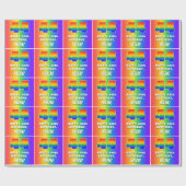 44誕生日: カラフル、おもしろいレインボーパターン# 44 ラッピングペーパー (フラット)