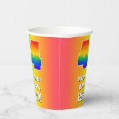 44誕生日: カラフル、おもしろいレインボーパターン# 44 紙コップ (右)