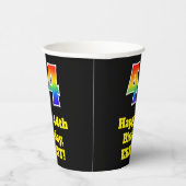 44誕生日:カラフル、おもしろい、エキサイティング、虹44 紙コップ (右)