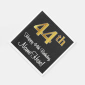 44誕生日~ラグジュアリーエレガントなフェイク金ゴールドルック# スタンダードランチョンナプキン (角)