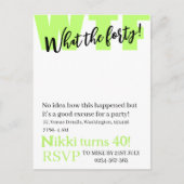 440パーソナライズされた歳の誕生日おもしろいの日 ポストカード (正面)