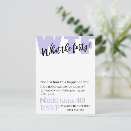 440パーソナライズされた歳の誕生日おもしろいの日 ポストカード (スタンド正面)