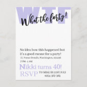 440パーソナライズされた歳の誕生日おもしろいの日 ポストカード (正面)