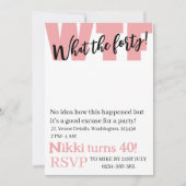 440パーソナライズされた歳の誕生日おもしろいの日 招待状 (正面)