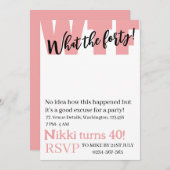 440パーソナライズされた歳の誕生日おもしろいの日 招待状 (正面/裏面)