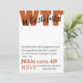 440パーソナライズされた歳の誕生日おもしろいの日 招待状 (スタンド正面)