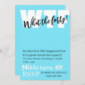 440パーソナライズされた歳の誕生日おもしろい 招待状 (正面/裏面)