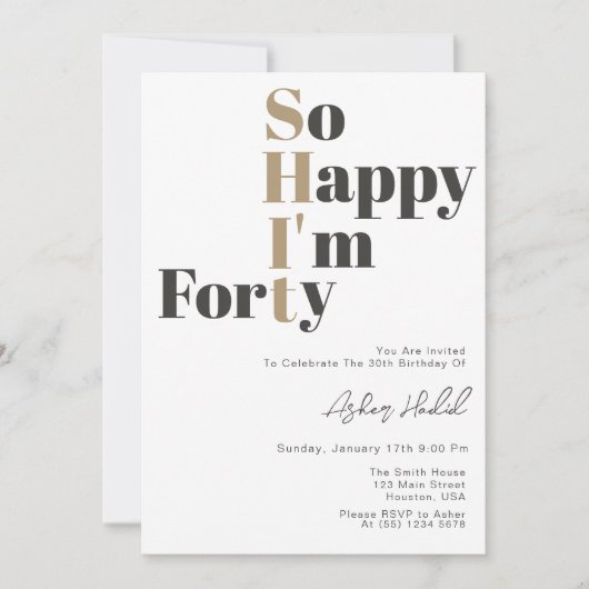 440歳の誕生日おめでとう 招待状 (正面)