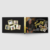 440歳の誕生日の写真ブラック・金ゴールド・ゲストブック ゲストブック (全面)