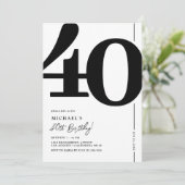 440歳エレガントの誕生日パーティの招待状 招待状 (スタンド正面)