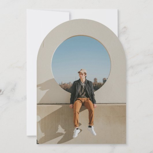 440歳モダンエレガントの誕生日パーティー写真 招待状 (裏面)