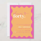 440歳鮮やかの誕生日パーティーへの応援 招待状 (正面)