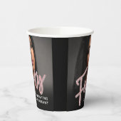 440th誕生日フォトスクリプトグリッターピンク 紙コップ (左)