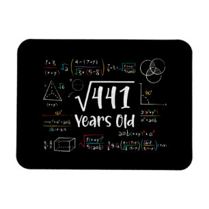 441 21誕生日21歳のギフトの平方根 マグネット