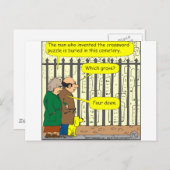 442クロスワード発明者はどこに埋葬された? ポストカード (正面/裏面)