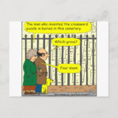 442クロスワード発明者はどこに埋葬された? ポストカード (正面)