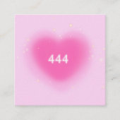 444ピンクモダンハート審美天使の番号 エンクロージャーカード (正面)