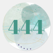 444天使の数の神の保護確認 ラウンドシール (正面)