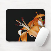 4464 – オレンジ色のユリのクローズアップ マウスパッド (マウス)