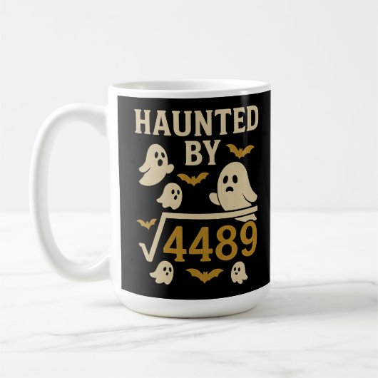 √4489に魅入られた ハロウィンの楽しい数学 コーヒーマグカップ (左)