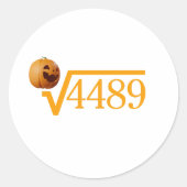 4489の平方根ステッカー ラウンドシール (正面)