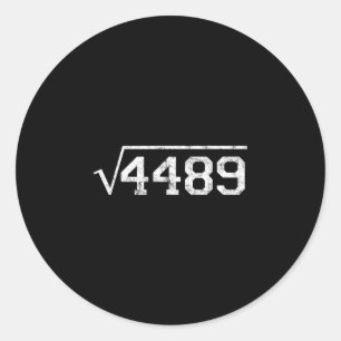 4489の平方根 スラング数学教師シックスセブン 6 ラウンドシール