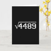 4489の平方根 スラング 数学教師 六七 6 カード (黄色い花)