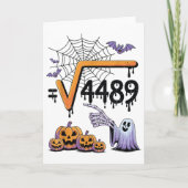 4489 Square Root 67 Math Teacher Halloween Costume カード (正面)