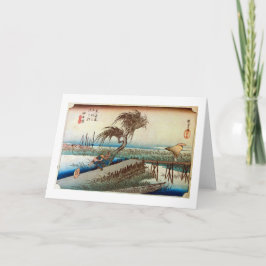 44. 四日市宿, 広重 Yokkaichi-juku, Hiroshige, Ukiyo-e カード