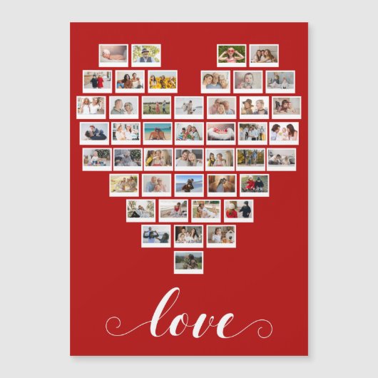 44 Photo Collage Camera Film Heart Magnetic Card (正面)
