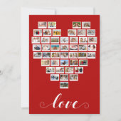 44 Photo Collage Camera Film Love White Heart Card (正面)